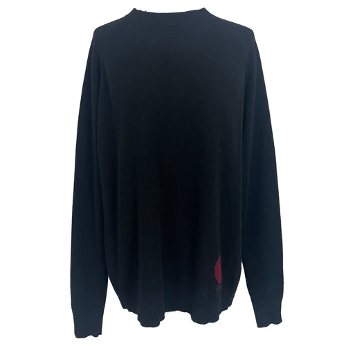 Bamford Black Wool & Cashmere Crew Neck Sweater L