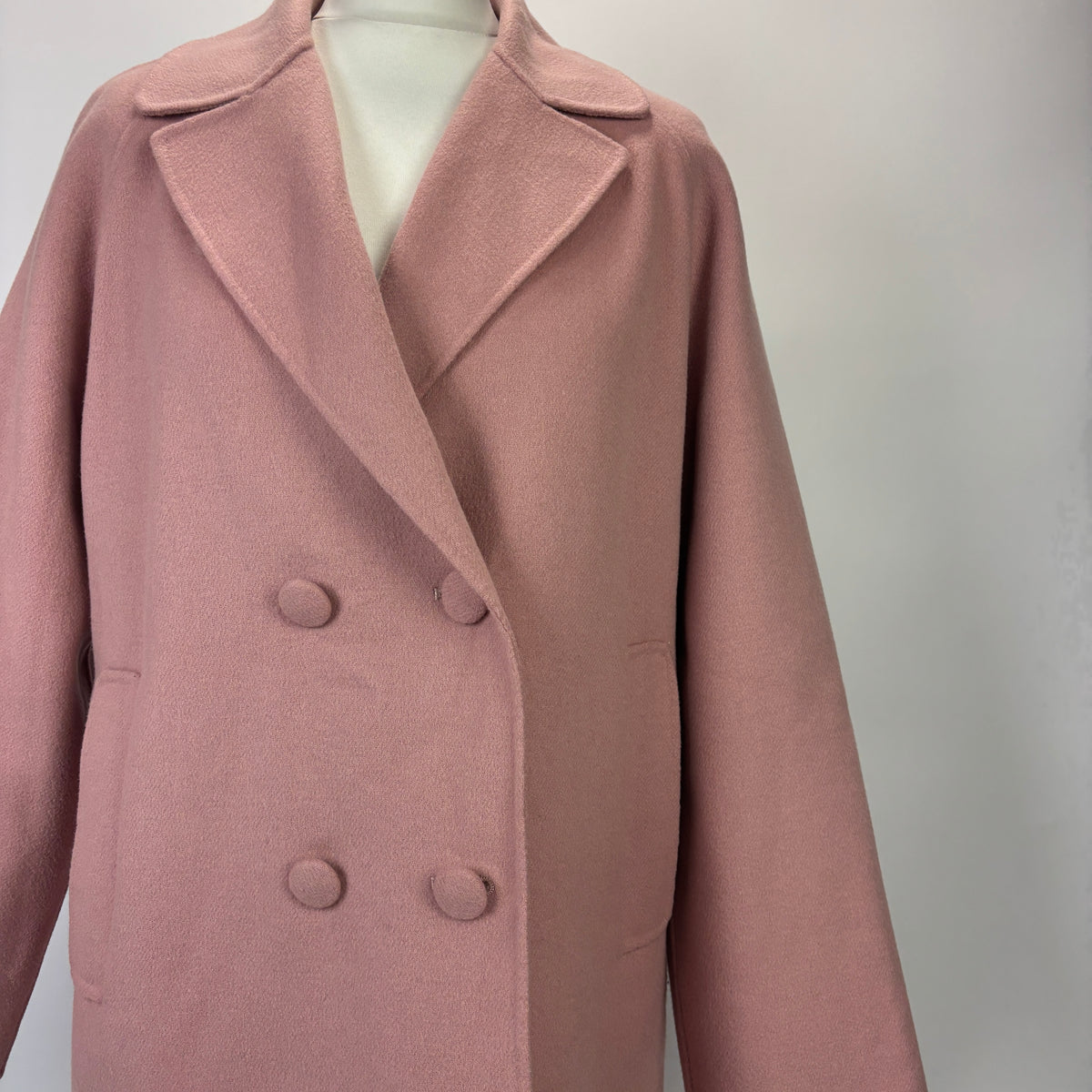 Weekend Max Mara £600 Rose Pink Wool Mix Coat M