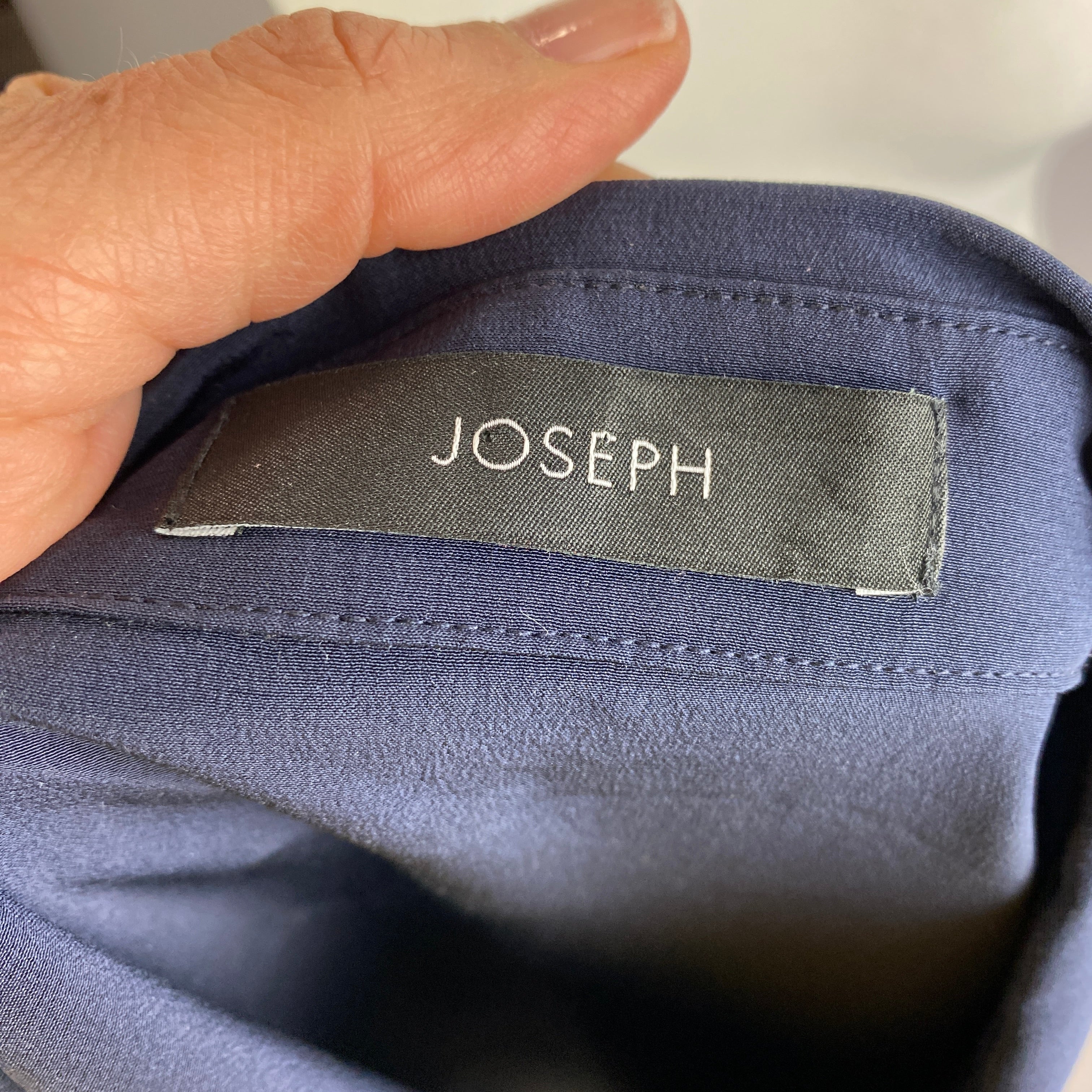 Joseph New £425 Navy Silk Longline Joe Shirt L