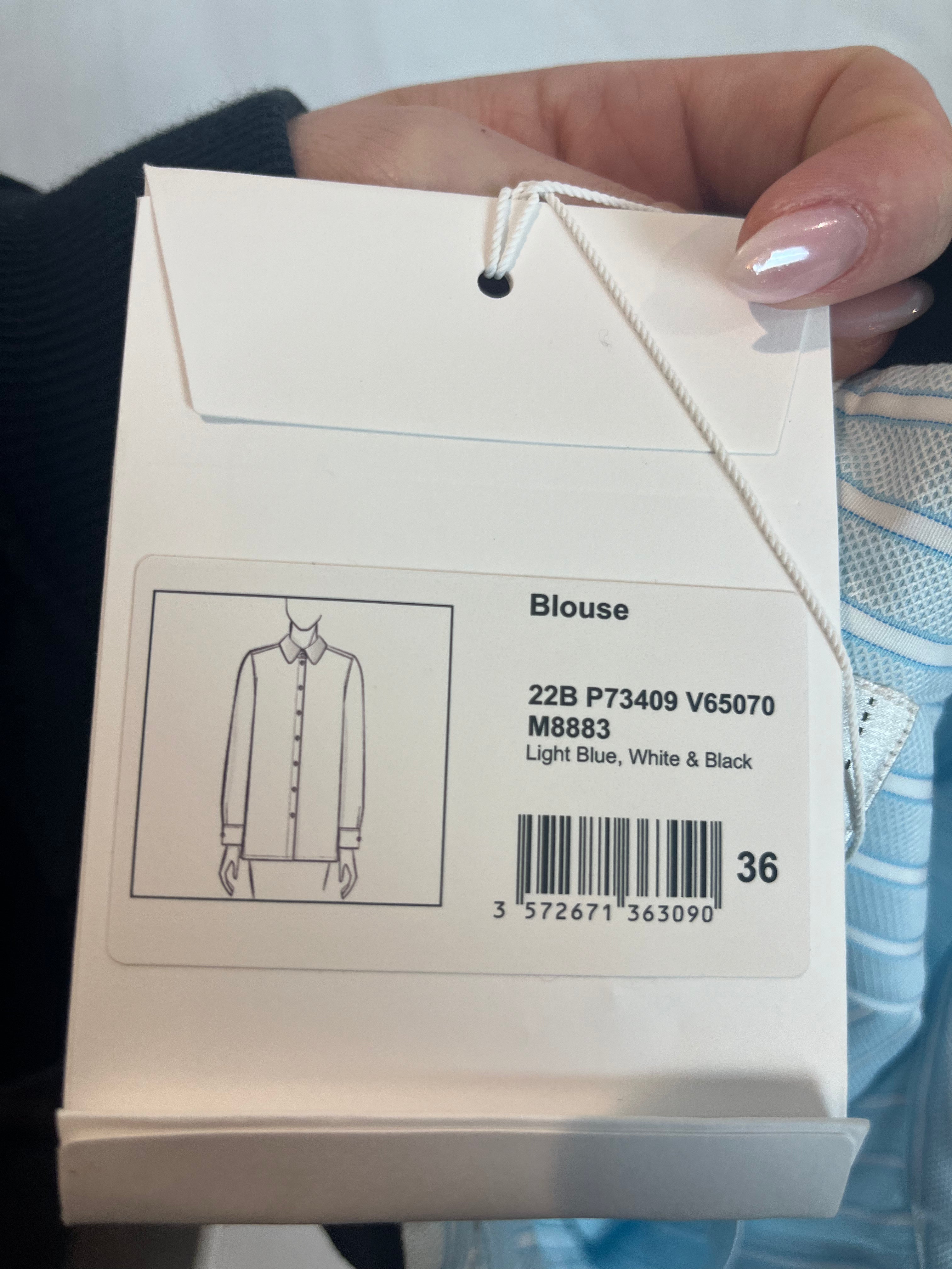 Chanel Brand New £2790 Blue Stripe Cotton Shirt with Velvet Collar XS