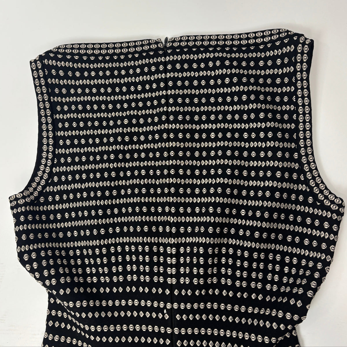 Alaia £1800 Black & White Knit Skater Dress M