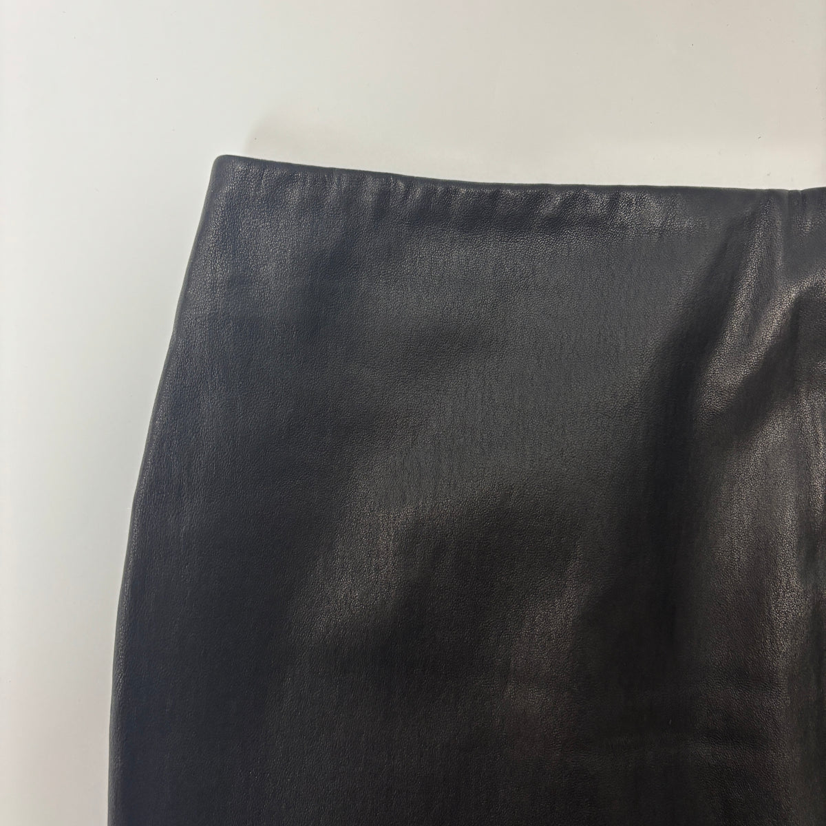 The Row Black Leather Mini Skirt XS
