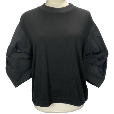 Alexander McQueen £620 Black Jersey Puff Sleeve Top XS