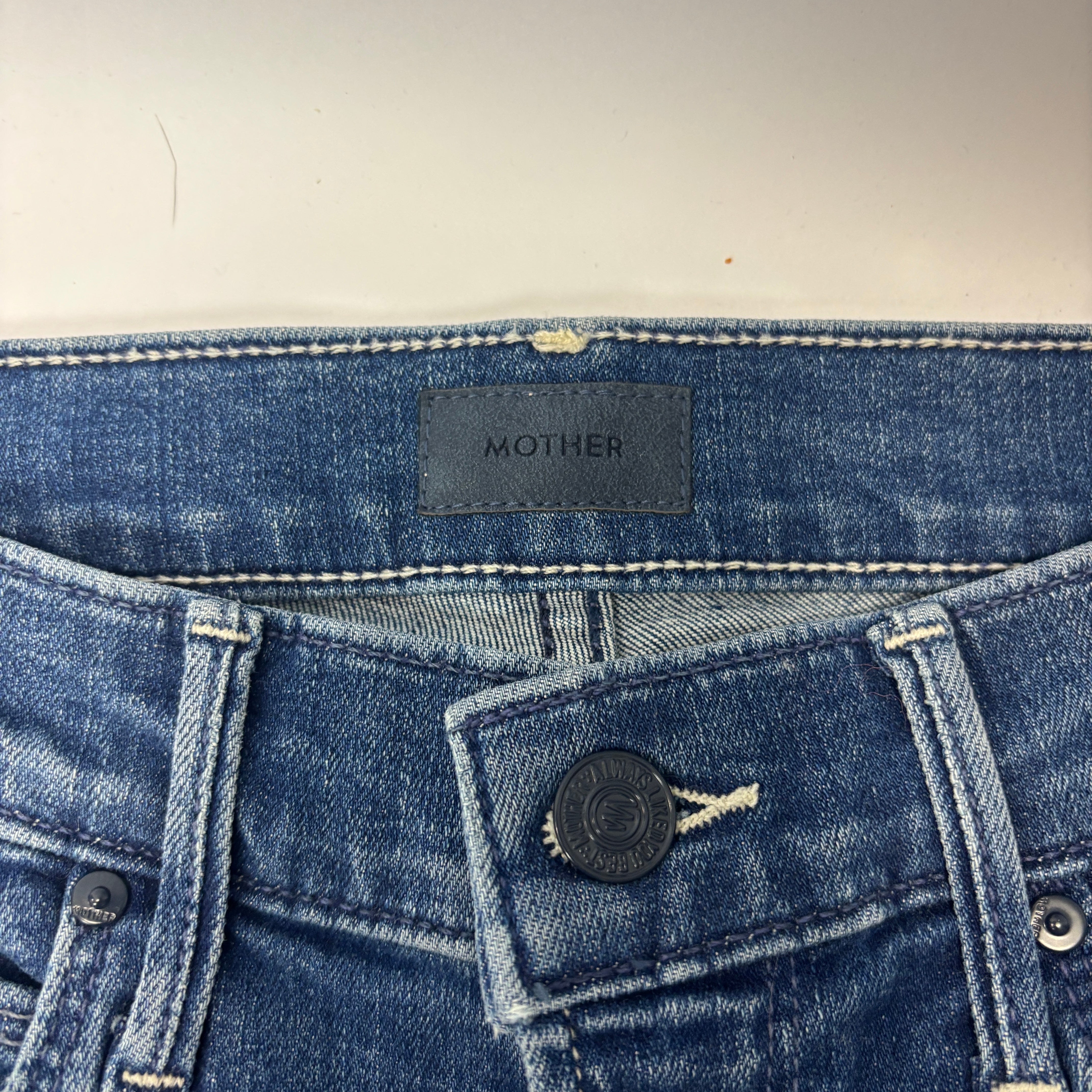 Mother New £280 Mid Rise The Dazzler Ankle Jeans 26