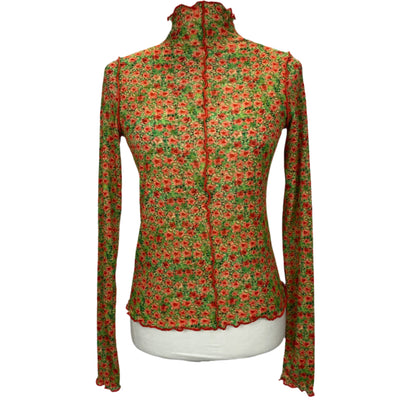 Siedras Brand New £145 Floral Turtleneck Top M