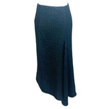 Victoria Beckham Black Textured Stretch Asymmetric Skirt S