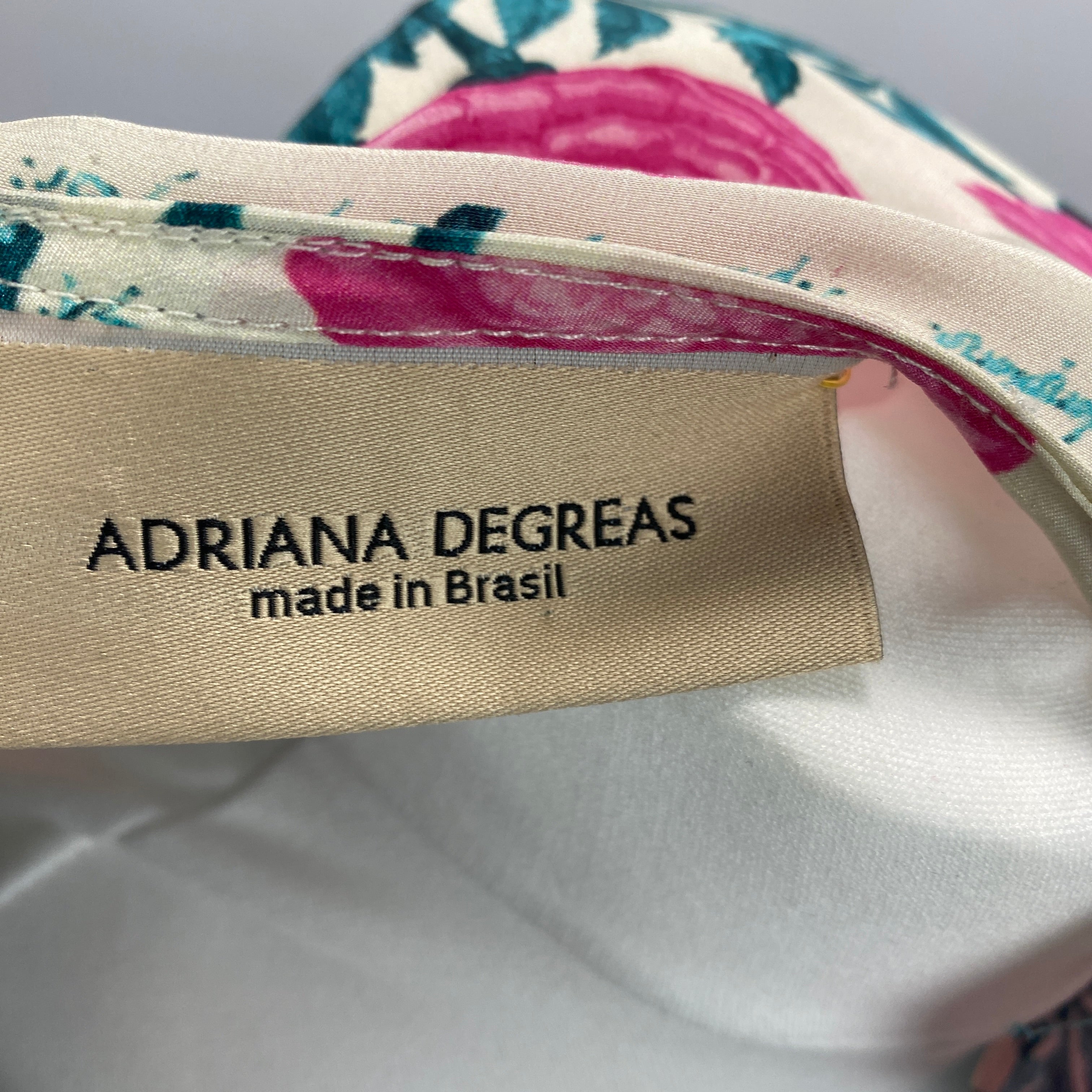 Adriana Degreas £620 Pink & Teal Floral Silk Maxi Dress XS/S