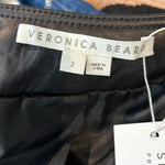 Veronica Beard Brand New $1295 Black Lambskin Leather Shanti Jacket XXS