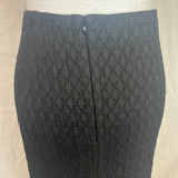 Victoria Beckham Black Textured Stretch Asymmetric Skirt S