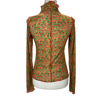 Siedras Brand New £145 Floral Turtleneck Top M