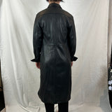 Joseph Black Nappa Leather Bran Shirtdress Coat XS/S
