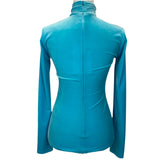 Victoria Beckham Brand New £290 Aqua Velvet Turtleneck Top XS