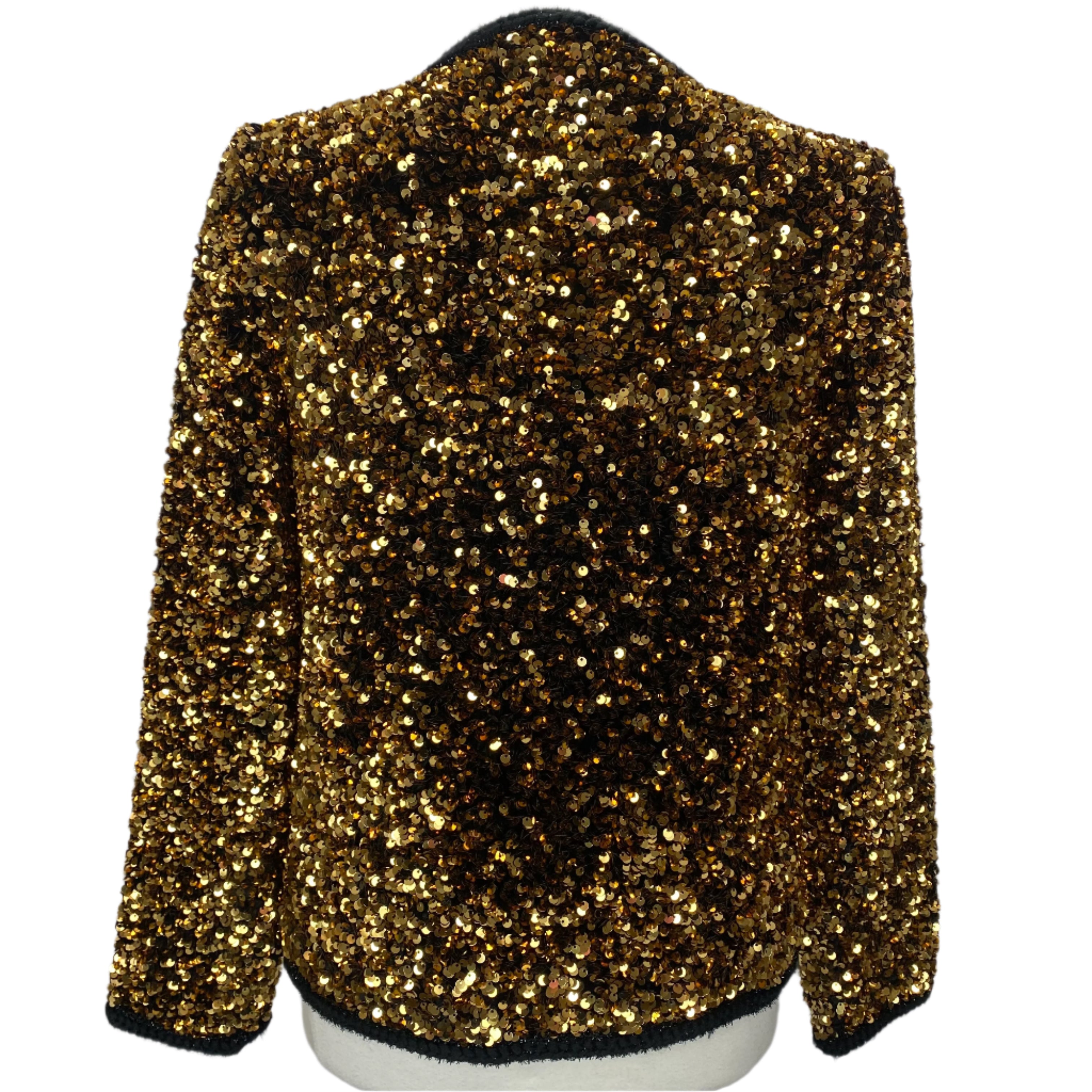 Self-Portrait Brand New £592 Gold Sequin Jacket XS