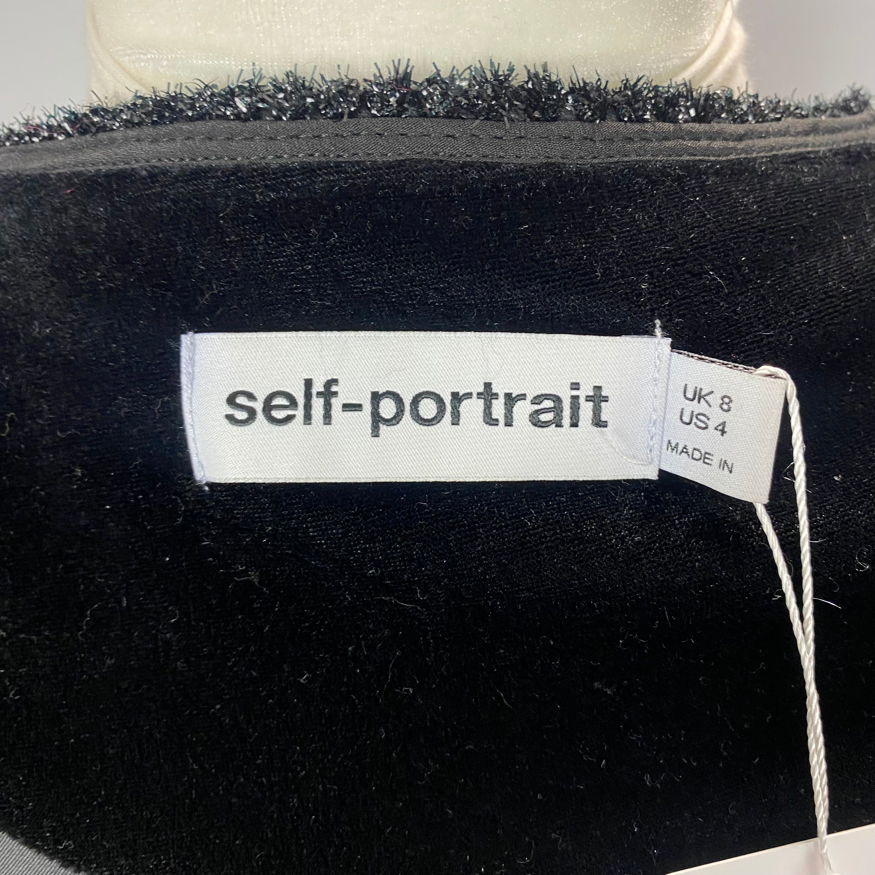 Self-Portrait Brand New £592 Gold Sequin Jacket XS