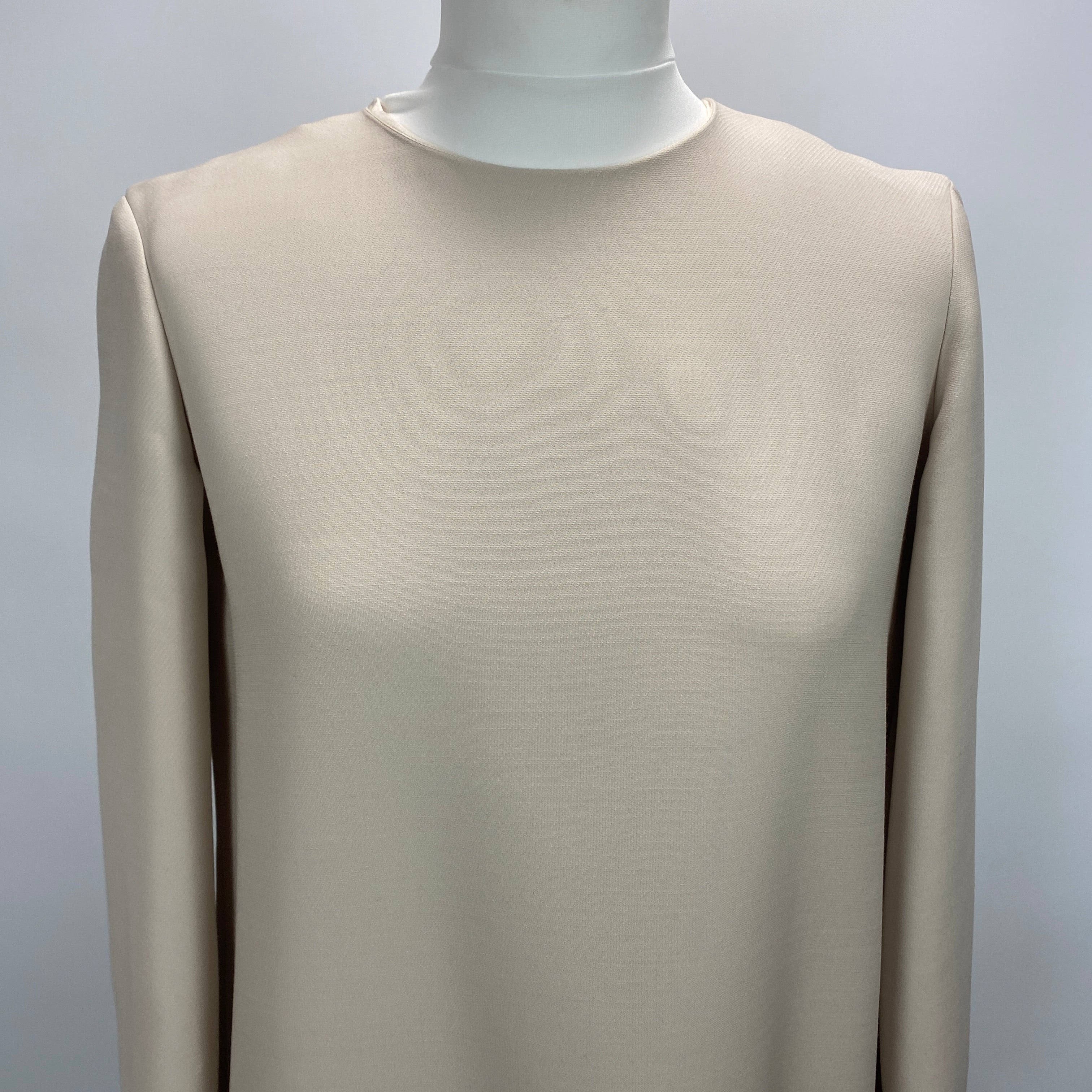 The Row £3470 Ivory Silk & Wool Stefos Maxi Dress XXS