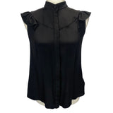 Erdem £500 Black Silk Crepe Orella Top XS