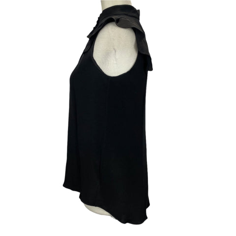 Erdem £500 Black Silk Crepe Orella Top XS