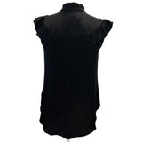 Erdem £500 Black Silk Crepe Orella Top XS