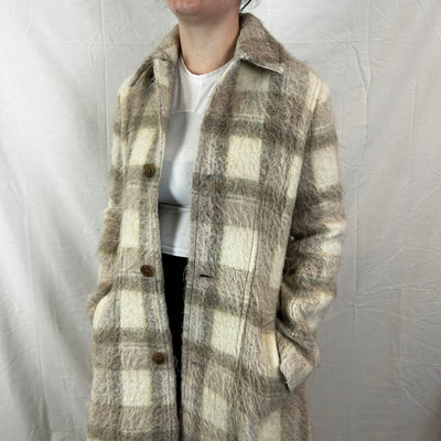 Acne Studios_Cream Check Alpaca & Mohair Belted Coat XXS