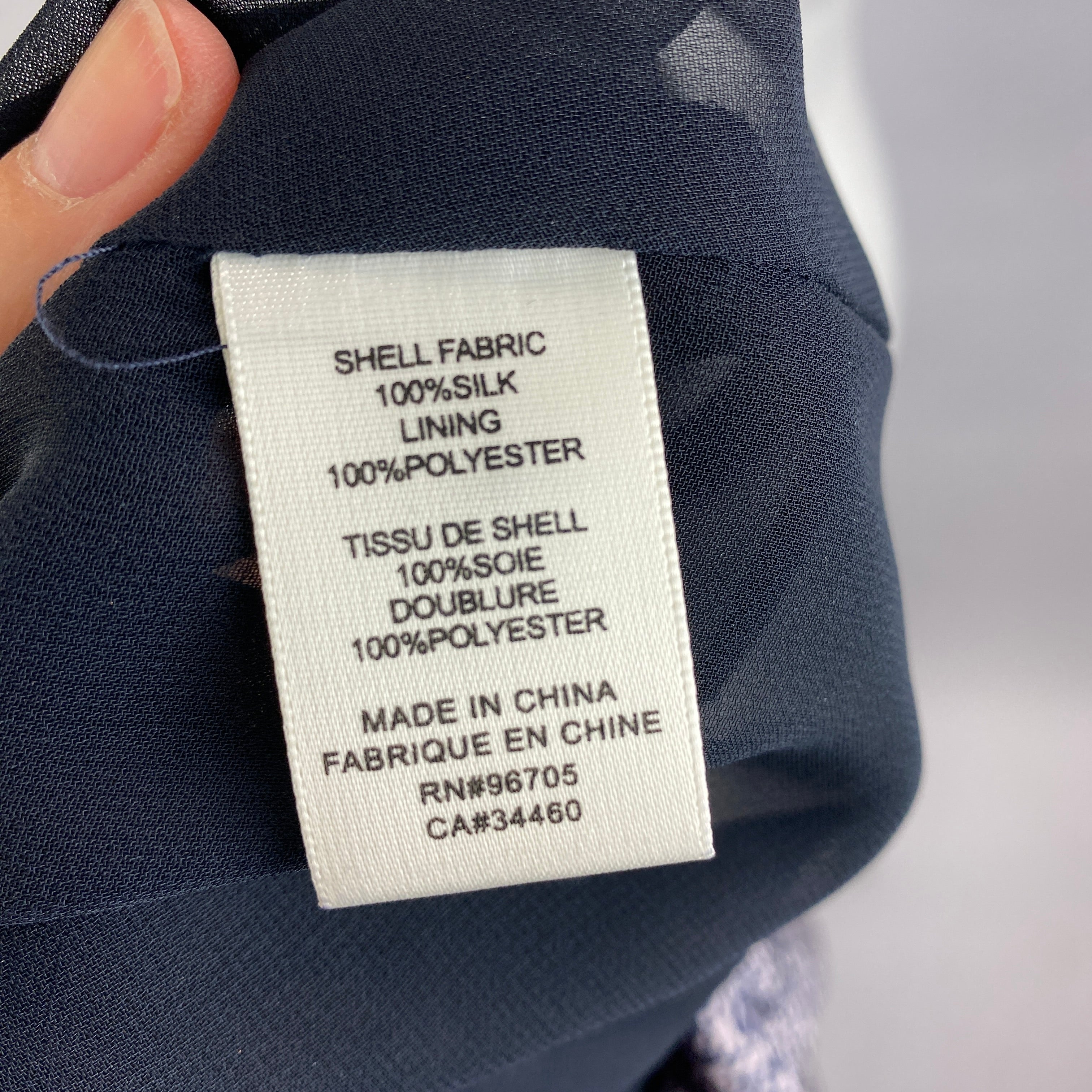 Rebecca Taylor Navy & Lilac Silk Shirred Midi Dress XS