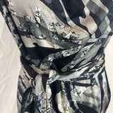 Emilio Pucci Shades of Grey Swirl Print Dress XS
