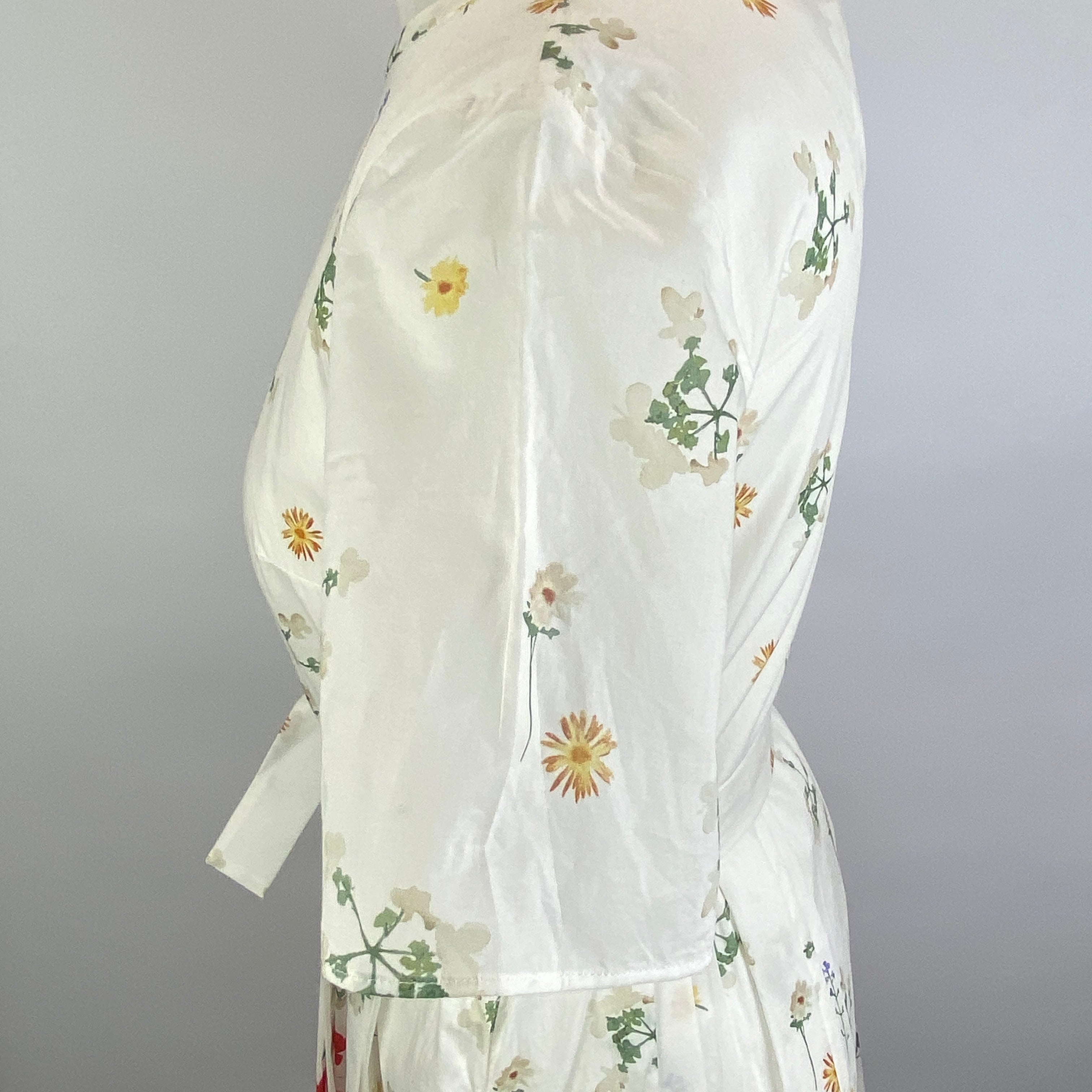 Weekend Max Mara Cream Garden Party Midi Dress XS