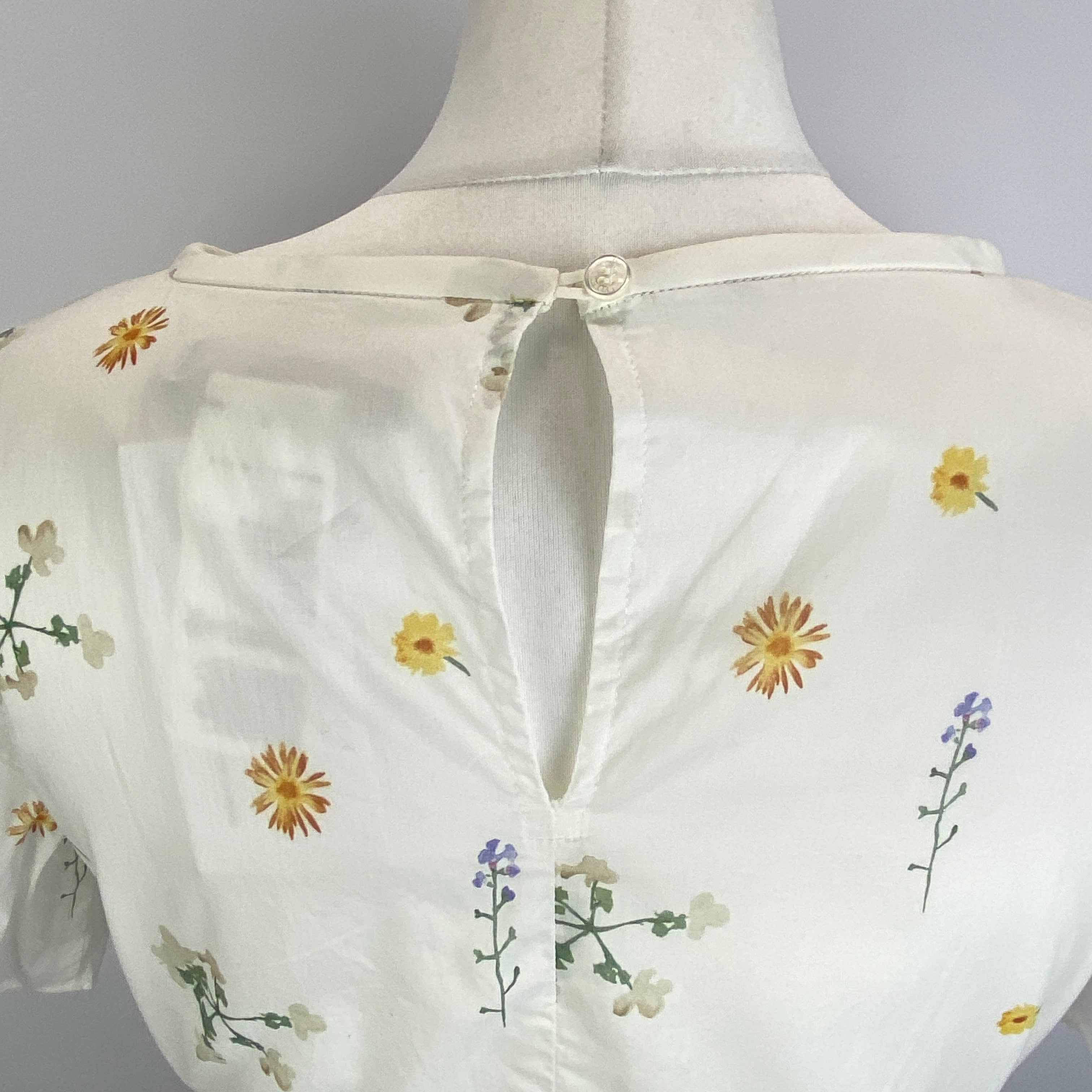 Weekend Max Mara Cream Garden Party Midi Dress XS