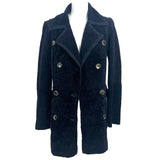 Enes £1300 Navy Reversible Lambskin and Shearling Coat S