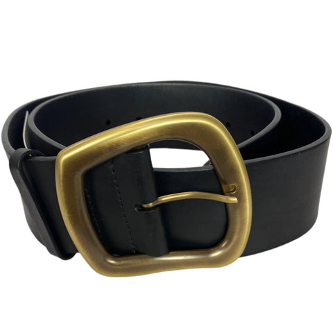 Gabriela Hearst New £410 Black Wide Leather Simone Belt M