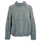 Cecilie Bahnsen £795 Grey Cable Knit Bow Back Sweater XS/S