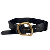 Gabriela Hearst New £410 Black Wide Leather Simone Belt M