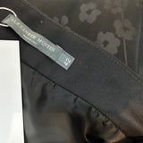Alexander McQueen Brand New Black Floral Silk & Wool Midi Skirt S
