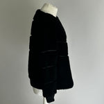 Paul & Joe Black Sheepskin Zippered Jacket XS