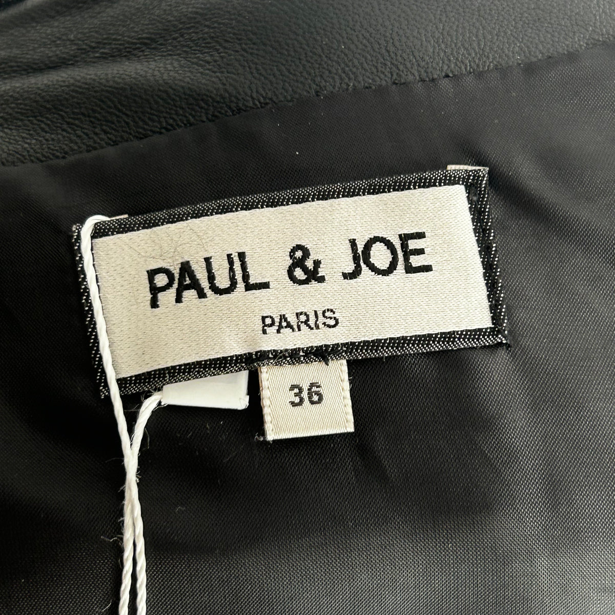 Paul & Joe Black Sheepskin Zippered Jacket XS