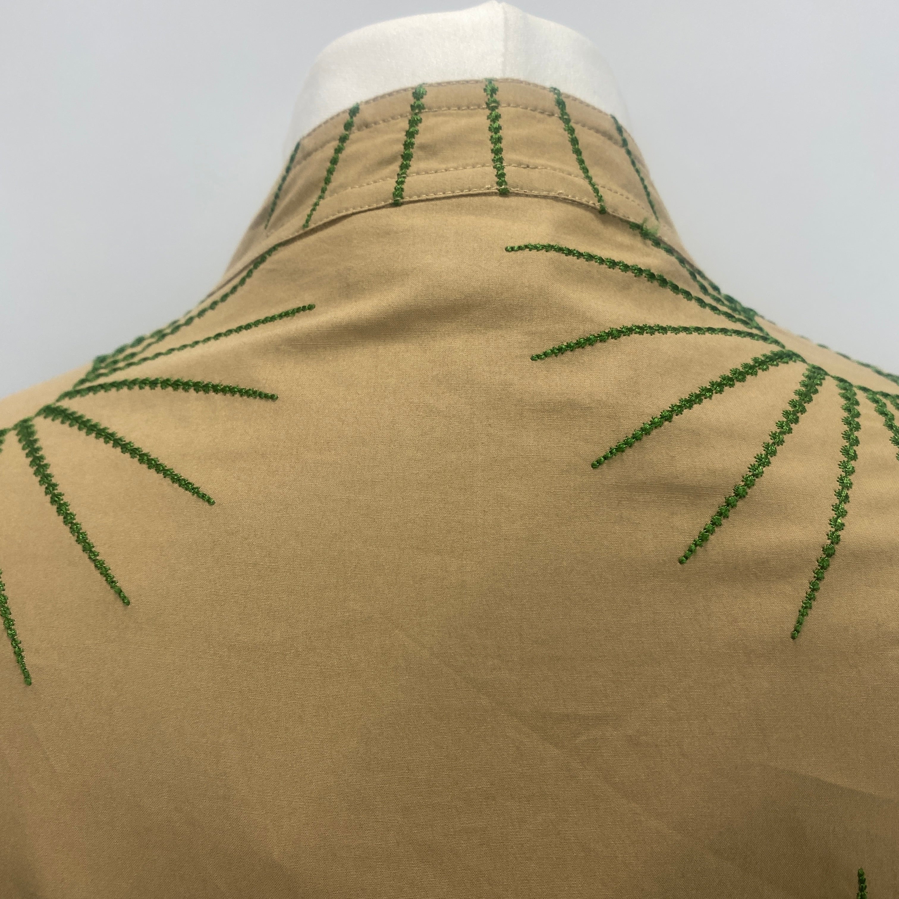 Dries Van Noten New Camel Cotton Embroidered Tunic Dress L/XL