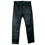 Joseph_Black Lambskin Leather Jeans_F38