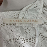 Anna Mason White Broderie Anglais Dress XS