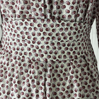 Anna Mason White Raspberry Print Cotton Dress S