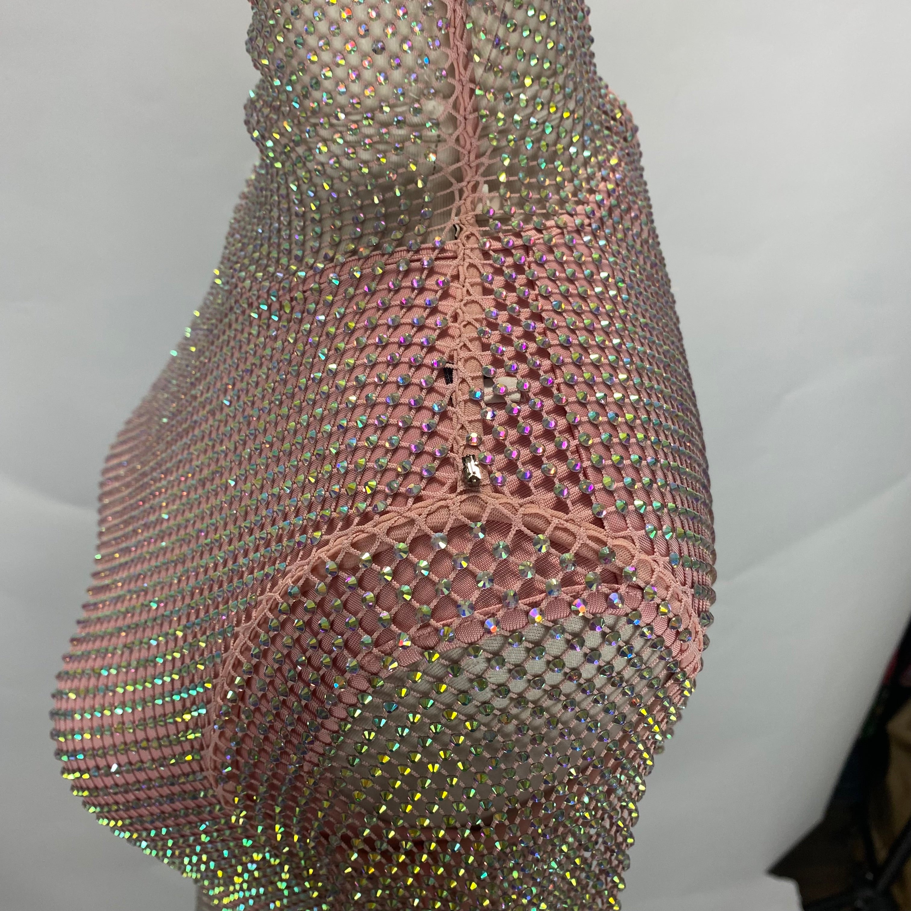 Sportmax £383 Pink Crystal Studded Turtleneck Top S