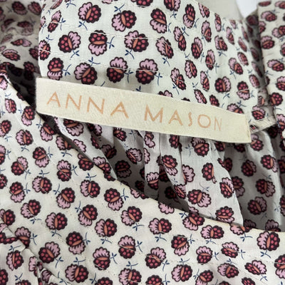 Anna Mason White Raspberry Print Cotton Dress S