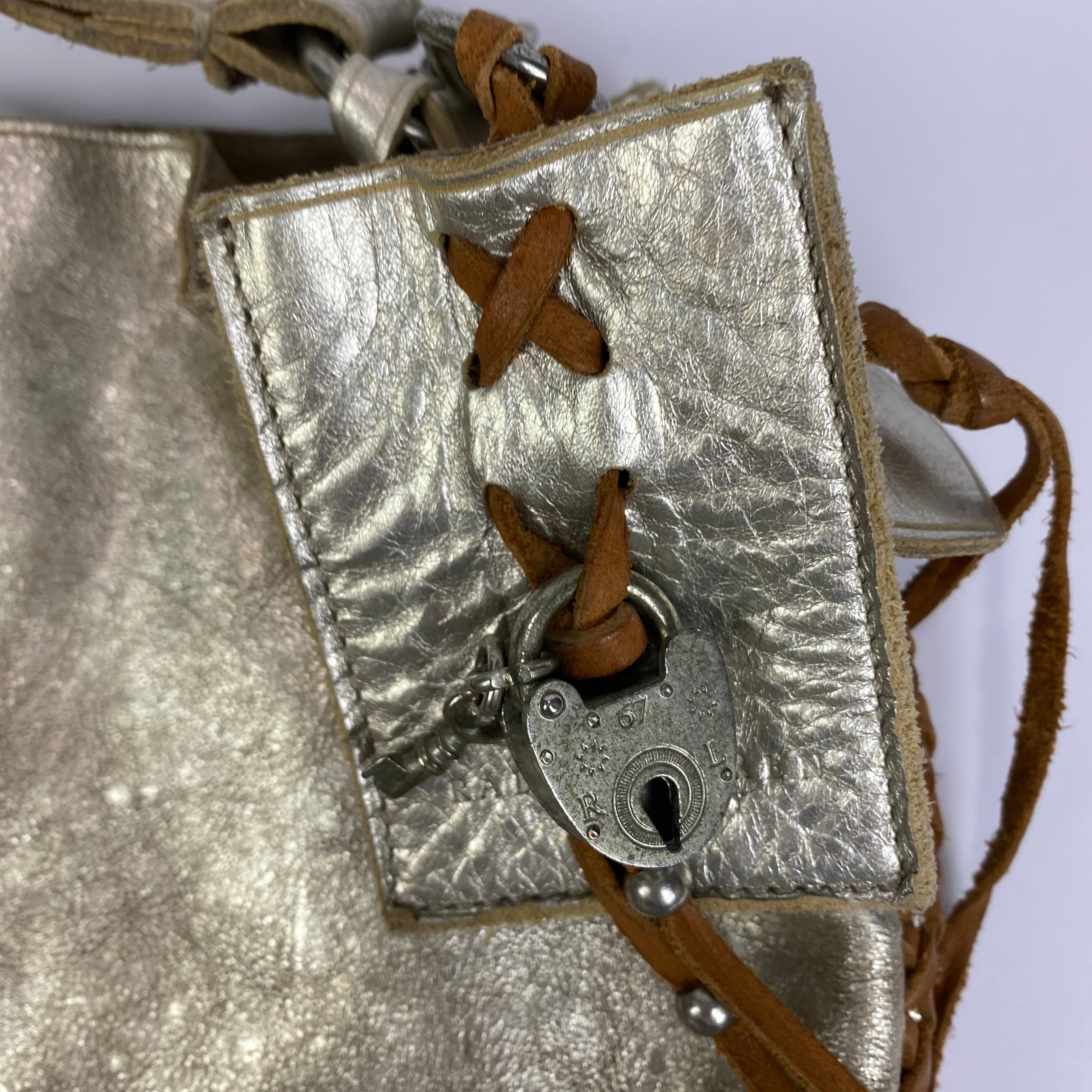 Ralph Lauren Collection £3000 Gold Leather Hobo Shoulderbag