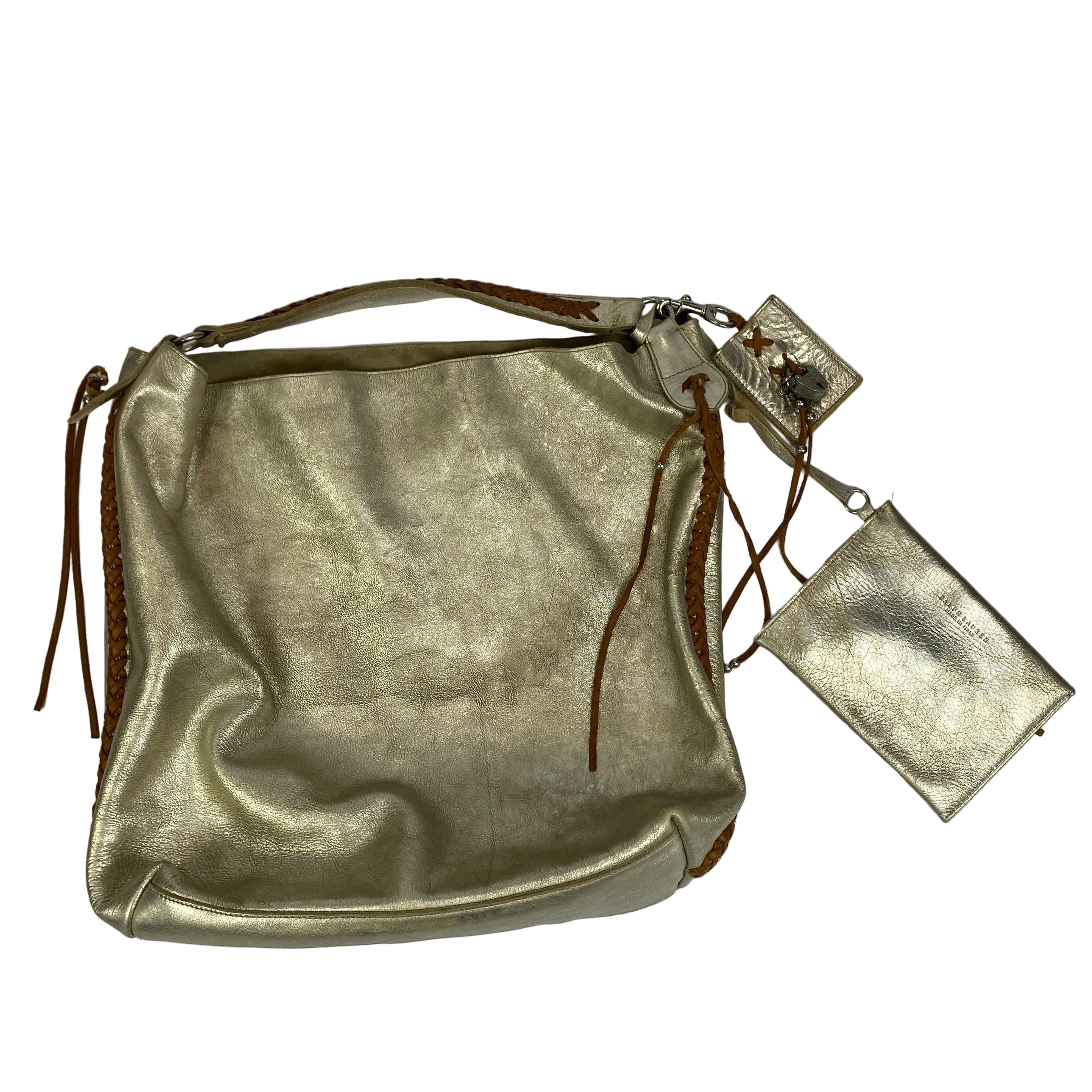 Ralph Lauren Collection £3000 Gold Leather Hobo Shoulderbag