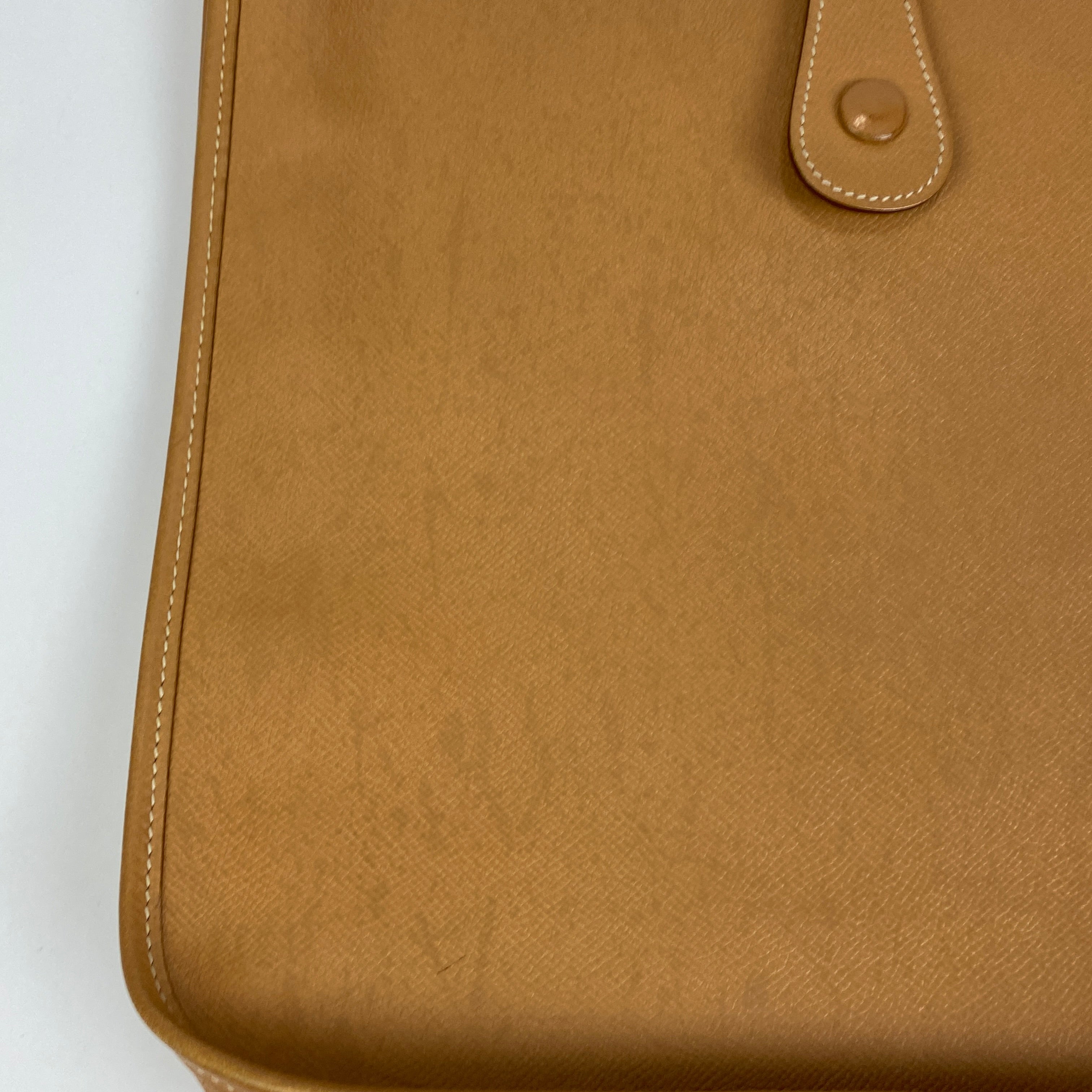 Hermes Evelyne 29 Gold Courchevel Leather Crossbody Bag