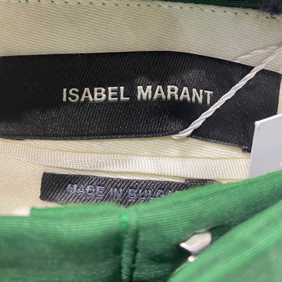 Isabel Marant £495 Emerald Green Sorokia Straight Pants XS