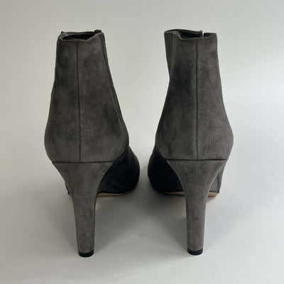 Jimmy Choo Grey Suede Wedge Heel Ankle Boots 39