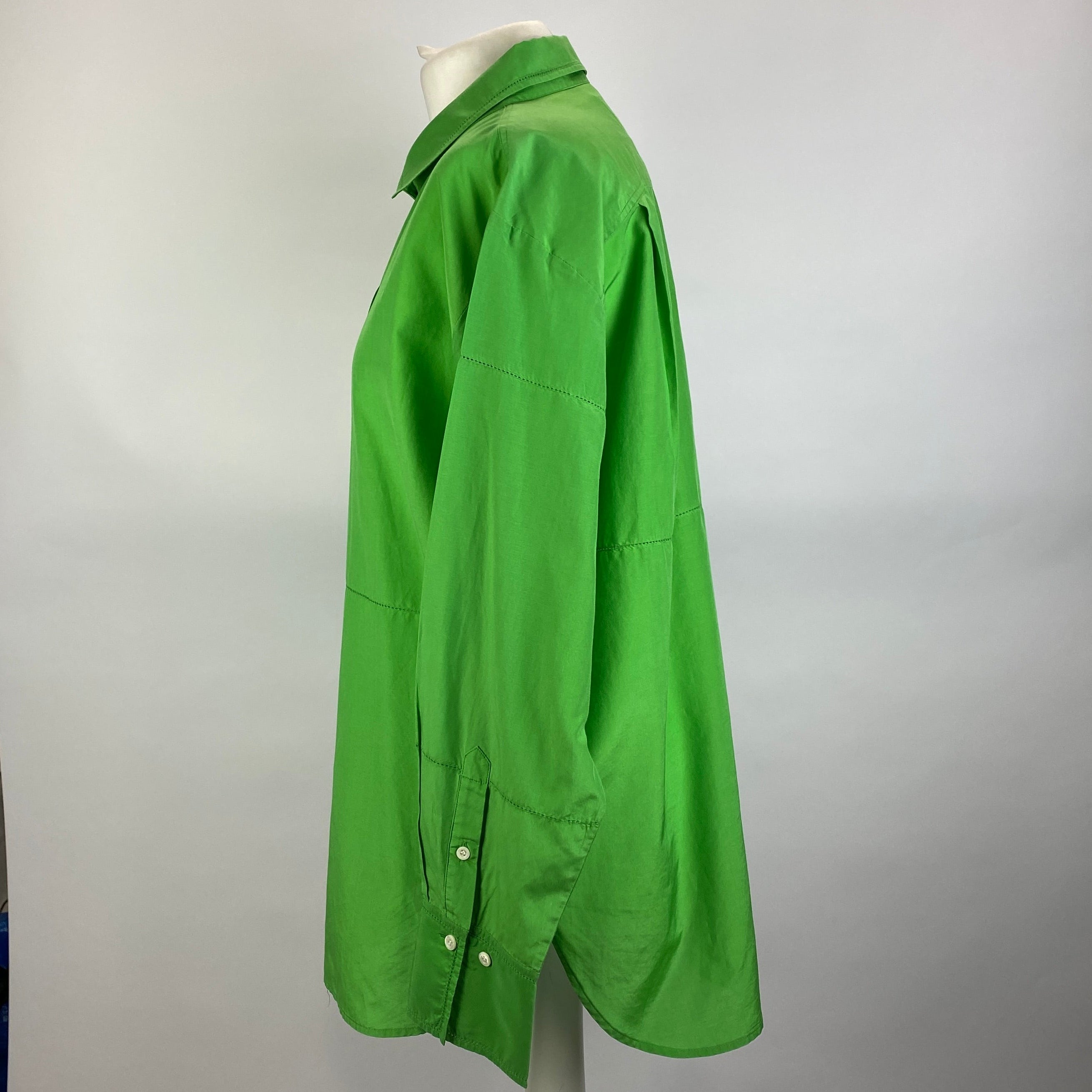 Frame £420 Emerald Cotton & Silk Shirt L