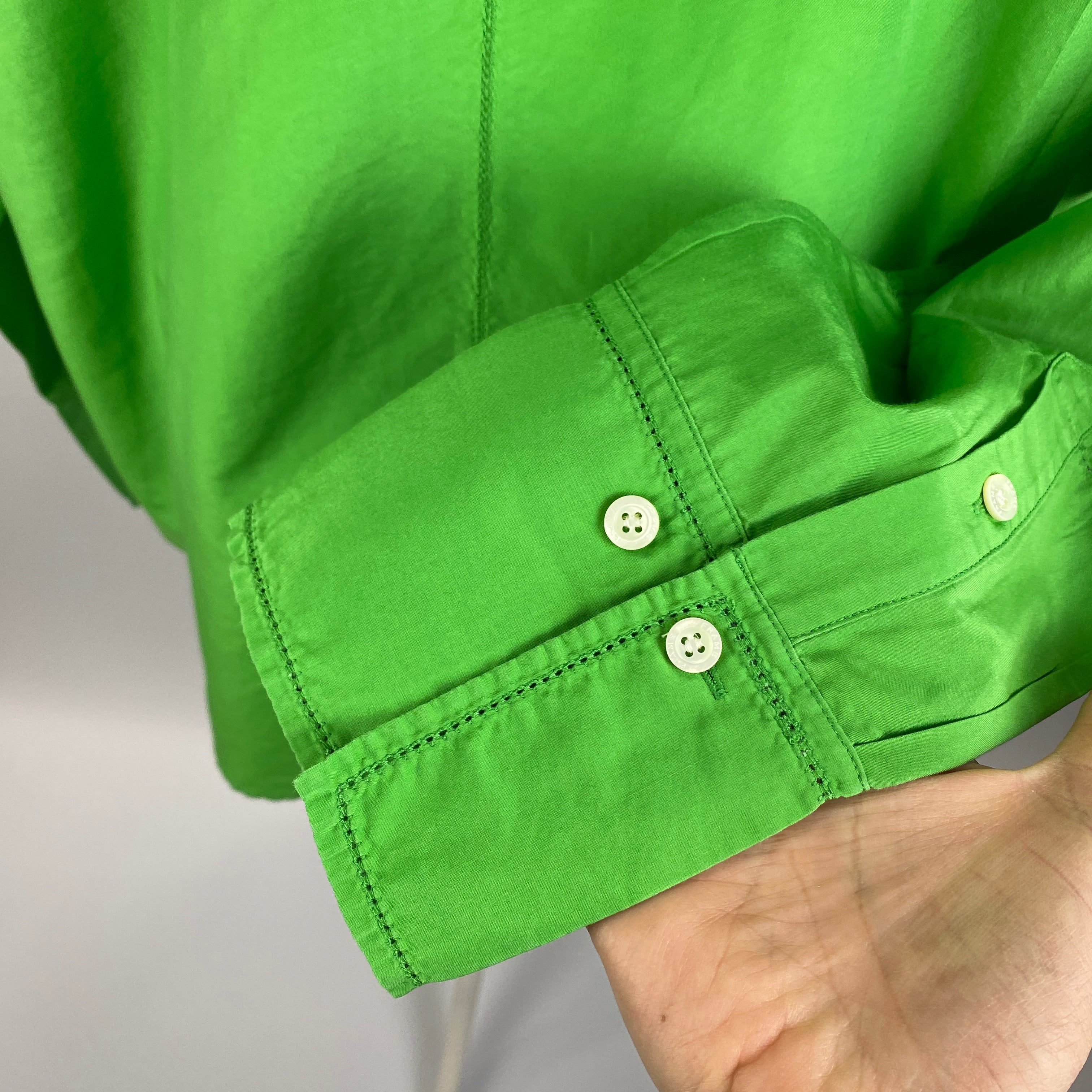 Frame £420 Emerald Cotton & Silk Shirt L