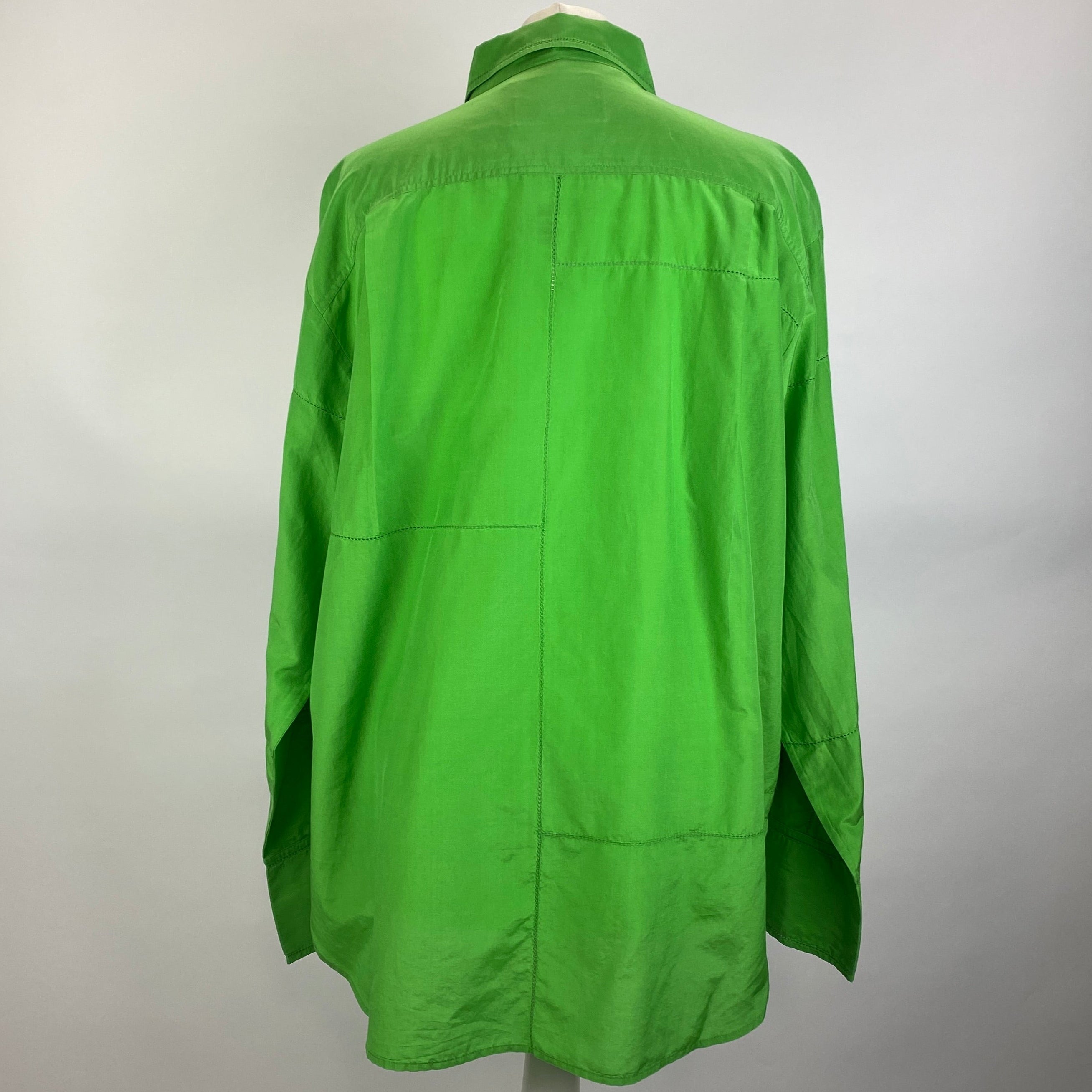 Frame £420 Emerald Cotton & Silk Shirt L