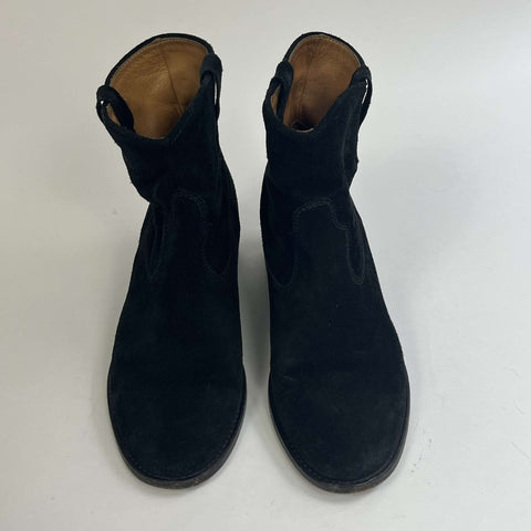 Isabel Marant Etoile £595 Black Suede Susee Ankle Boots 39