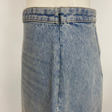 Khaite £400 Vintaged Denim Straight Skirt 29